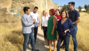 Miembros del PSOE han visitado la muralla nazarí (PSOE) Miembros del PSOE han visitado la muralla nazarí (PSOE)